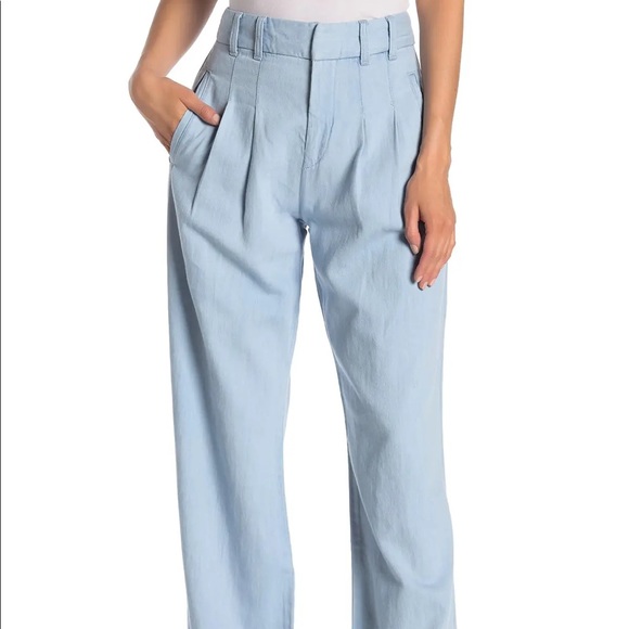 NWT Veronica Beard Layla Wide Legged Pant Chambray - Picture 7 of 7